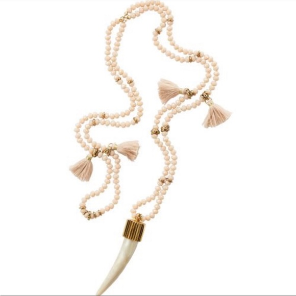 India Hicks Free Spirit horned tassel necklace EUC - Picture 3 of 7